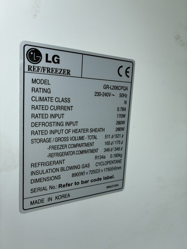 L206cpqa american fridge - american,