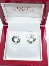 Hot Diamonds Sterling Silver & Diamond Stud Earrings In Box
