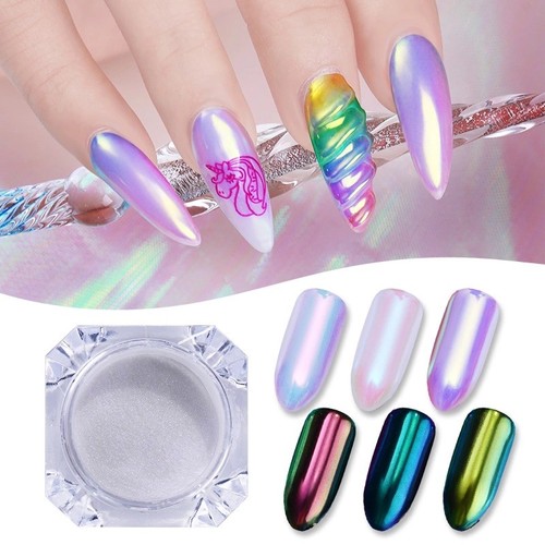 Nail powder aurora - aurora, unicorn