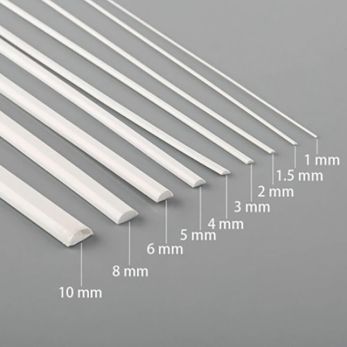 Abs plastic half round rod - rod, bar