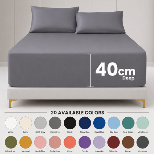 Stay fitted sheet 40cm deep - fitted,
