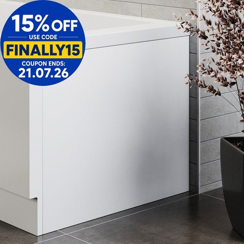 Essentials white acrylic bath - white,