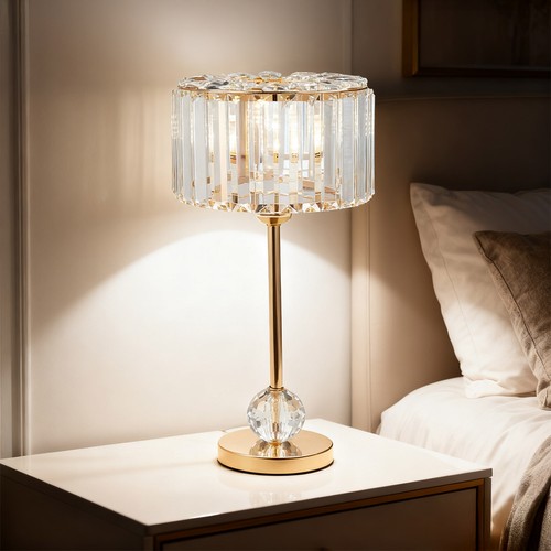 Modern crystal table lamp - crystal,