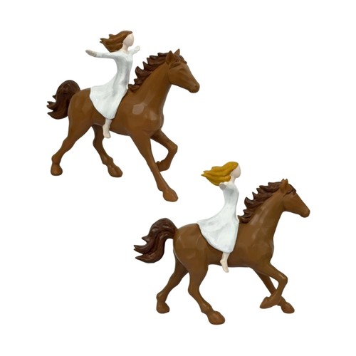 Riding horses figurine women - riding,