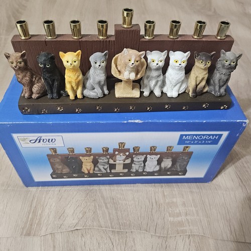 Avic judaica cat menorah - menorah, in