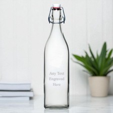 Personalised Engraved Glass Swing Bottle 1 Litre