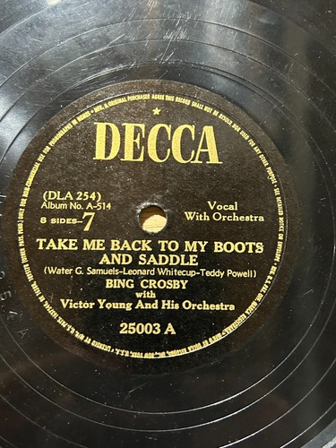 Bing crosby decca - decca, 78rpm