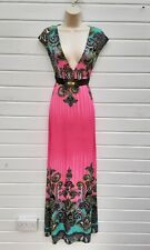 LONG DRESS,MAXI,HIPPIE,BOHO,GYPSY,60S,70S,80S,VINTAGE STYLE,PINK PAISLEY,SIZE 10