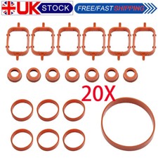 20PCS Intake Inlet Manifold Gasket Seal For BMW 3 5 Series M57 M57N E39 E46 E83