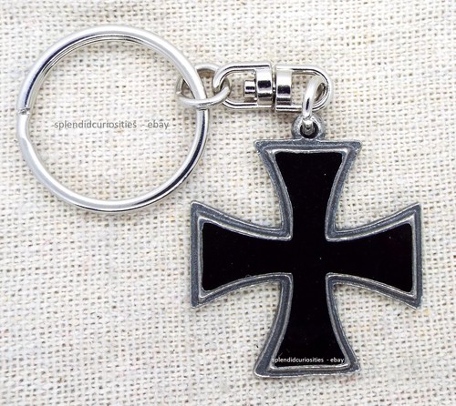 Black iron cross pewter - black,