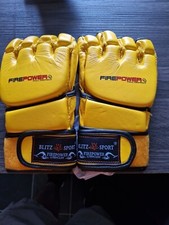 blitz Yellow Mma Gloves Thai Boxing Kickboxing.
