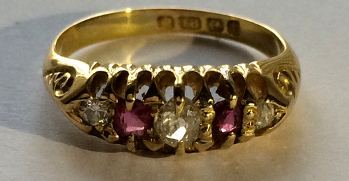 Antique edwardian 18ct gold - antique,