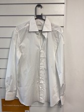 RARE Viola Milano Men's Handmade Italian White Collared Dress Shirt 16/41 [NC]