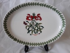 PORTMEIRION BOTANIC GARDEN MISTELTOE 9" OVAL PLATTER - RETIRED / DISCONTINUED