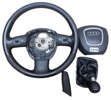 Audi A4 B6 B7 S4 DTM steering wheel with gear knob and handbrake cover alcantara