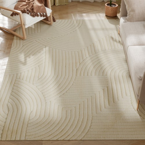Homcom modern geometric rug - modern,