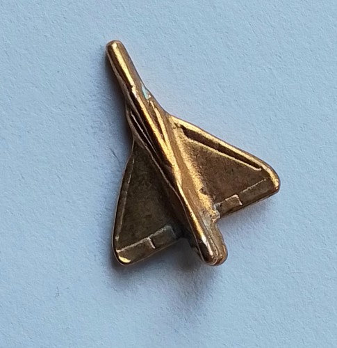 Vintage brass plane pin - ,