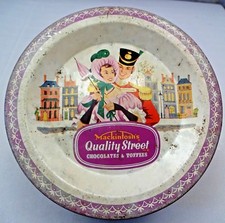 VINTAGE TIN MACKINTOSH'S QUALITY STREET CHOCOLATES ENGLAND ADVERTISE COLLECT # 4