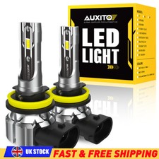 AUXITO H11 LED Headlight Bulbs Kit 100W 30000LM 6500K White No Error Hi-Lo Beam