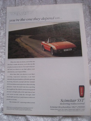 Reliant motor ltd scimitar - reliant, sst