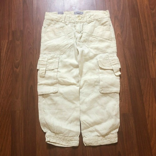 Dylan cargo linen capri - linen,
