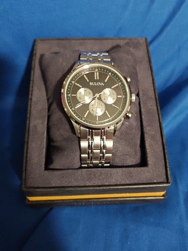 Bulova men chronograph black - men's,