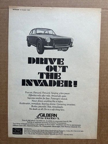 Gilbern invader memorabilia - gilbern,