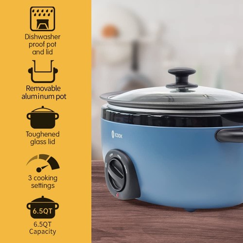 Quart slow cooker blue - slow,