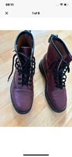 Dr Martens 8 Hole Boots Red/Brown Size 9 UK Vintage 90s/00s Made in UK VGC