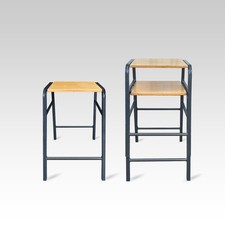 Stacking Chemistry Science Lab School Kitchen Bar Workshop STOOLS Vintage stool