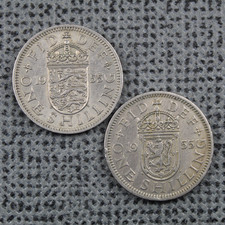 1955 Shillings Pair English &