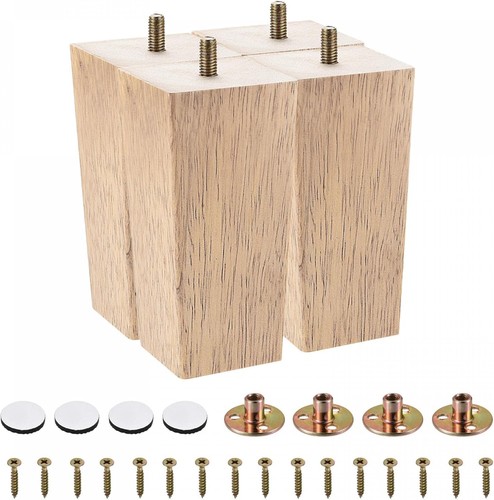 Set wood furniture legs - 4,
