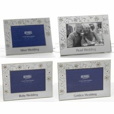 Shudehill Petal Jewel Silver Frame 25th, 30th, 40th, & 50th Anniversary