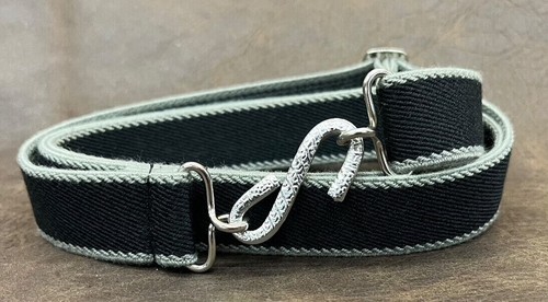 Elasticated snake belt - elasticated, black