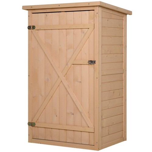 Outsunny wooden small shed - wooden,
