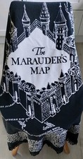 Marauders Map Harry Potter Hogwarts Black & White Throw/Towel Large 6 Available