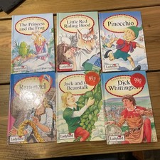 6 x Ladybird Favourite Tales Book Bundle Princess & Frog, Pinocchio, Rapunzel