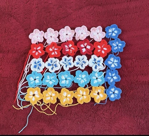 Crochet flower embellishments - crochet,