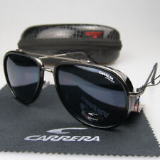 Men Women Retro Sunglasses Windproof Matte Frame Carrera Glasses w/Box