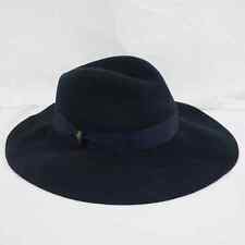 Borsalino Alessandria Fedora Hat, Unlined Fine Wool Felt, S, Navy, Made in Italy