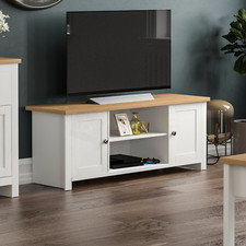 SALE 2 Door TV Unit Stand Sideboard Cabinet Living Room Furniture White