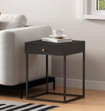 Metal Side Table, Small Black