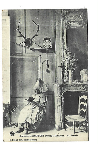 Domfront costume postcard - domfront,