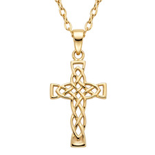 9ct Gold Celtic Cross Necklace