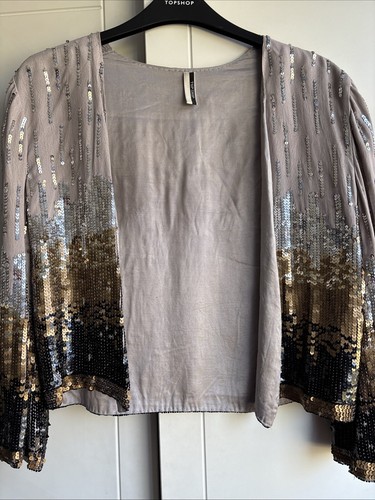 Topshop gold shrug - shrug, sequins