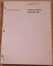 CUMMINS DIESEL GENERATOR ENGINE SET SERVICE SHOP REPAIR WORKSHOP MANUAL 983600-A