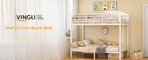 Vingli bunk bed - twin, over