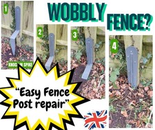 RSL Easy Fence Post Support Repair Spike -Knock In, Concrete In And Screw Down