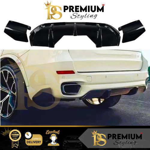 Bmw f16 gloss black - x6, rear