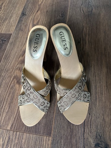 Guess wooden high heel - guess, mules
